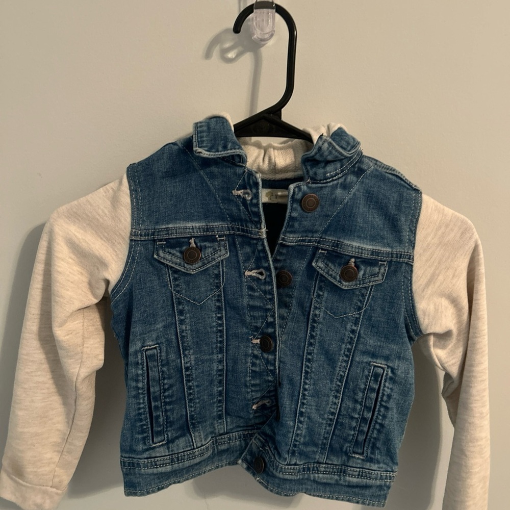 Tucker + Tate Blue and Cream Jean Jacket w/heart on back